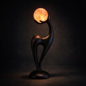 moon bearer™ – luxury himalayan salt sculpture lamp